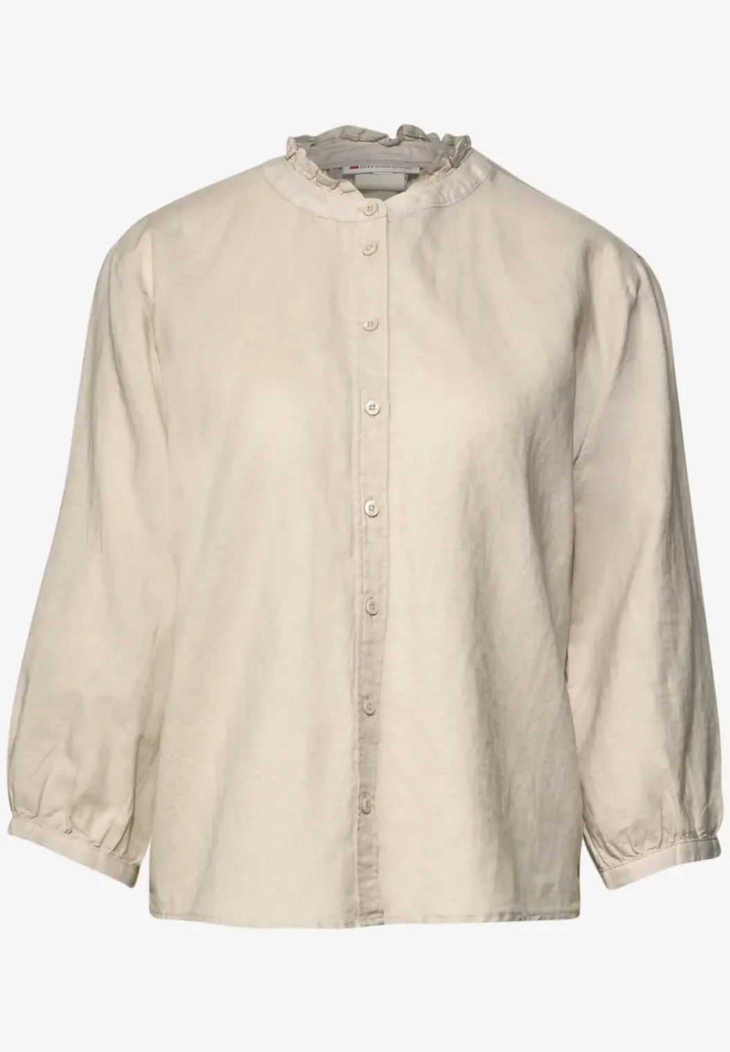 Linnen blouse met ruches