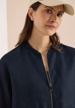 Linnen blouson met rimpels