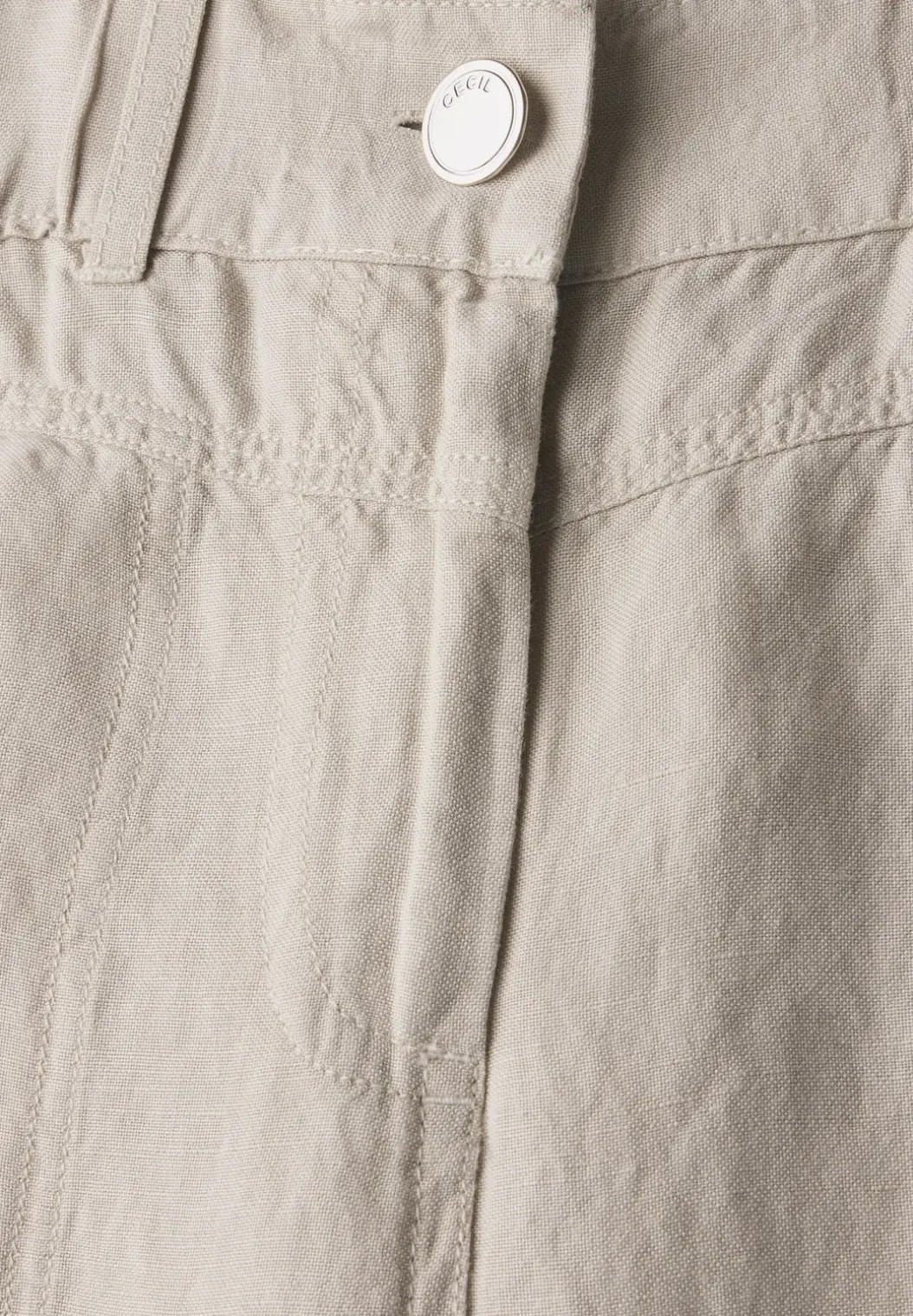 Linnen broek in cargolook