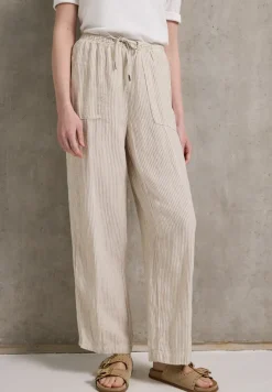 Linnen broek met rechte pijpen