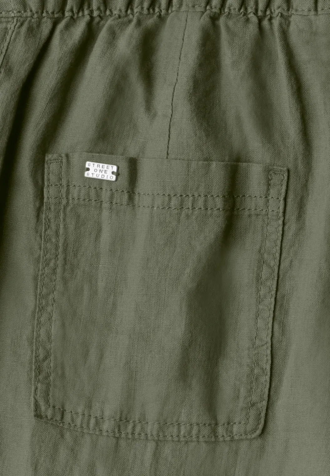 Linnen broek met rechte pijpen