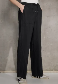 Linnen broek met rechte pijpen