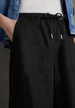Linnen broek met rechte pijpen