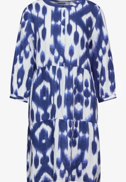 Linnen jurk met print