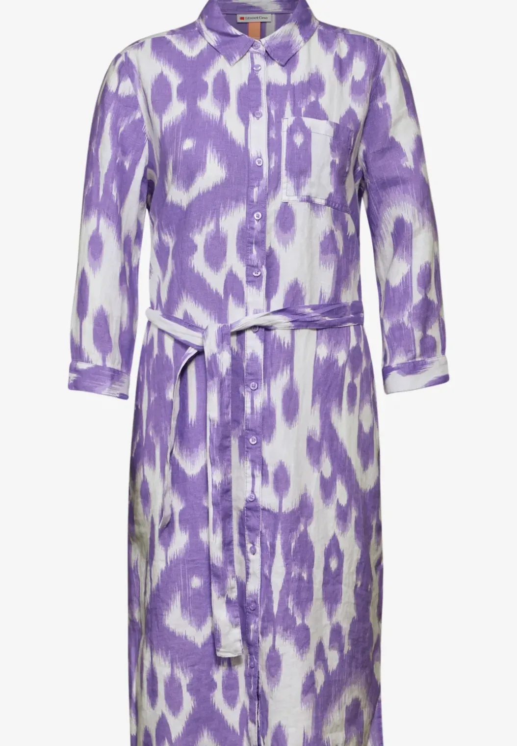 Linnen jurk met print