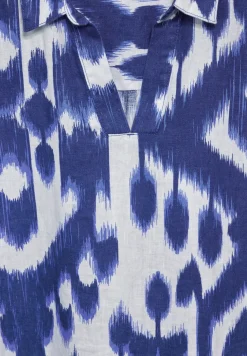 Linnen jurk met print