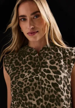 Linnen mix leo blouse