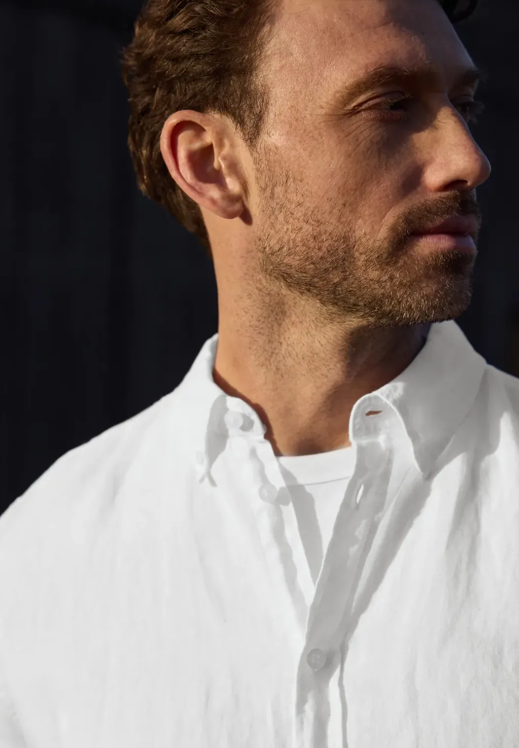 Linnen shirt met lange mouwen