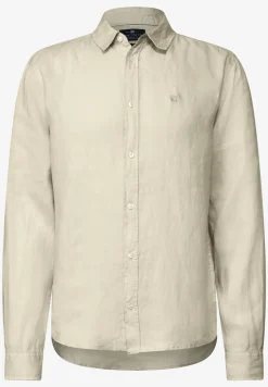 Linnen shirt met lange mouwen