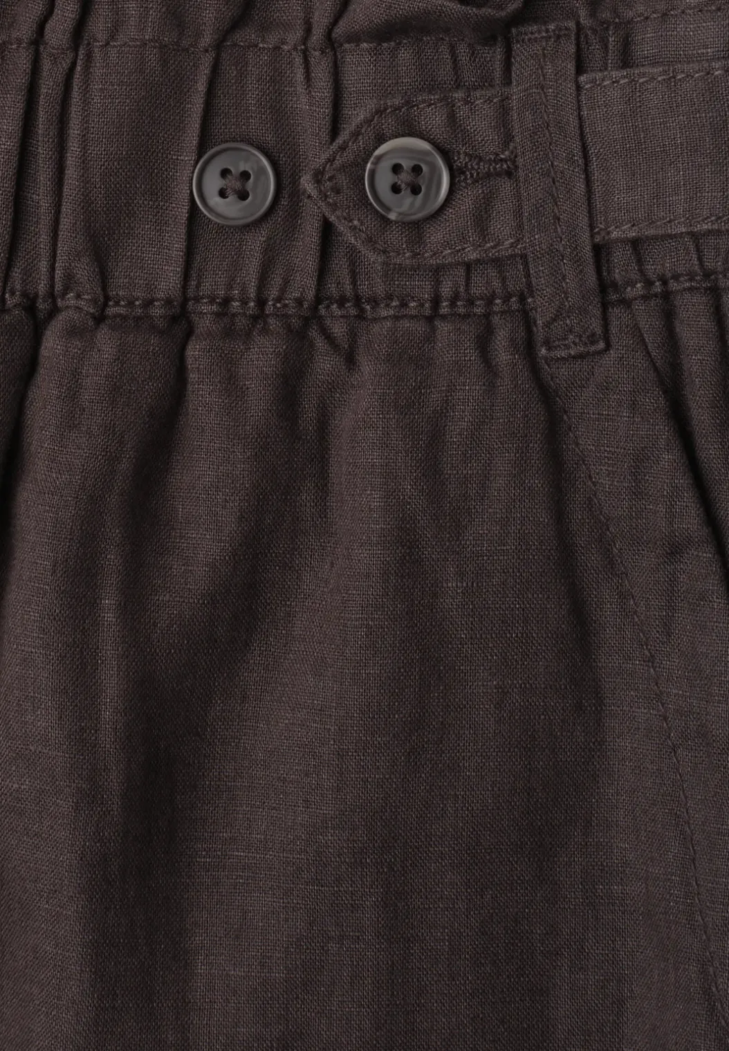 Linnen shorts met paperbag tailleband