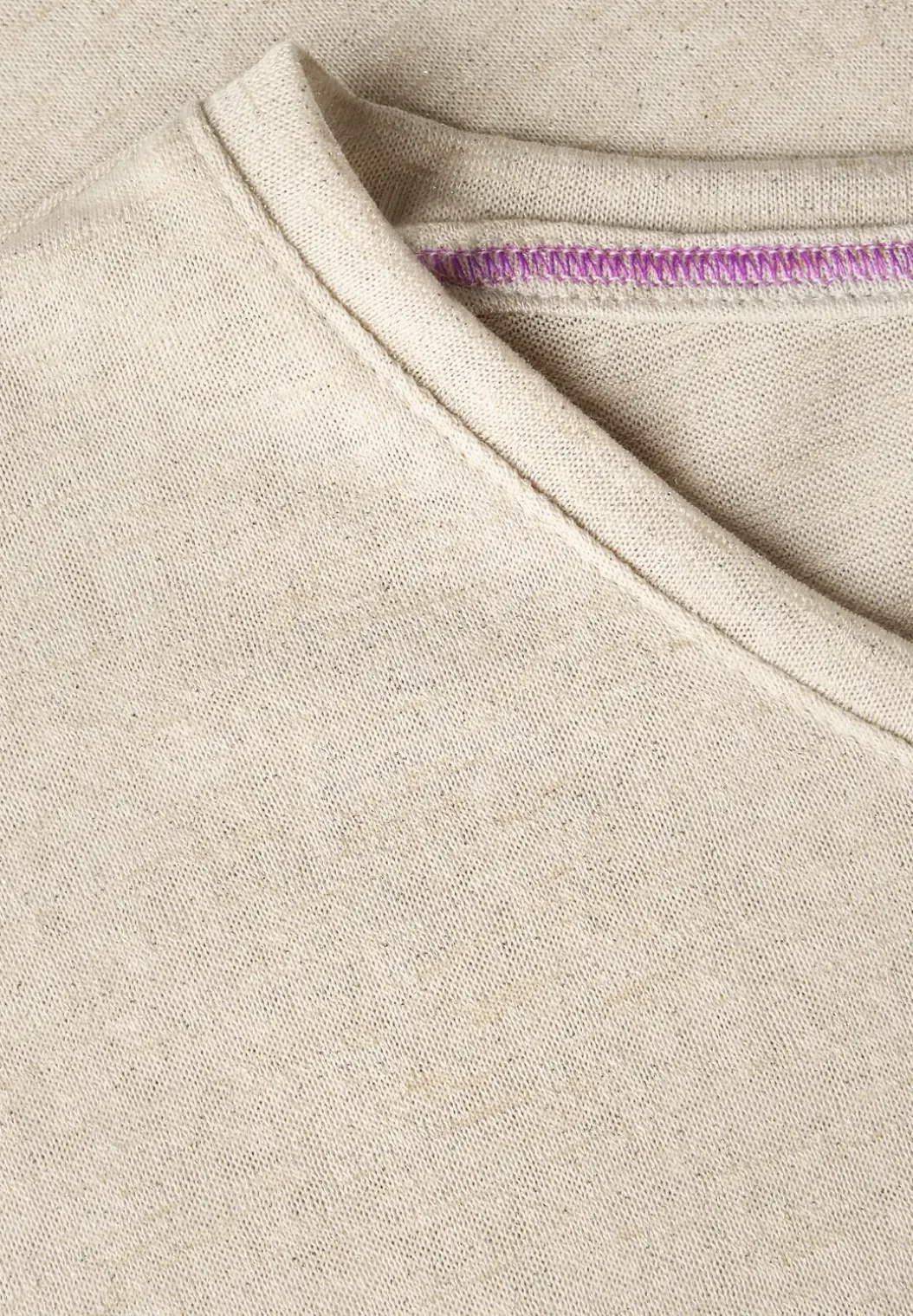 Linnen look shirt met glitter