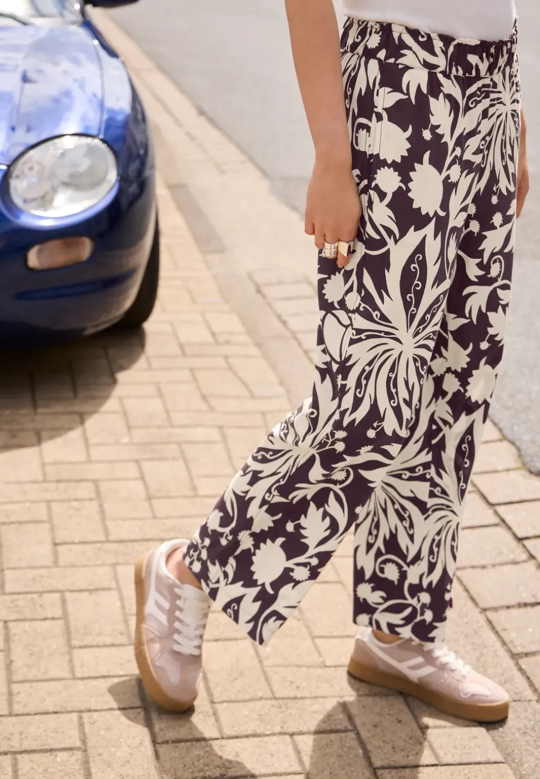 Loose Fit culottes met bloemenpatroon