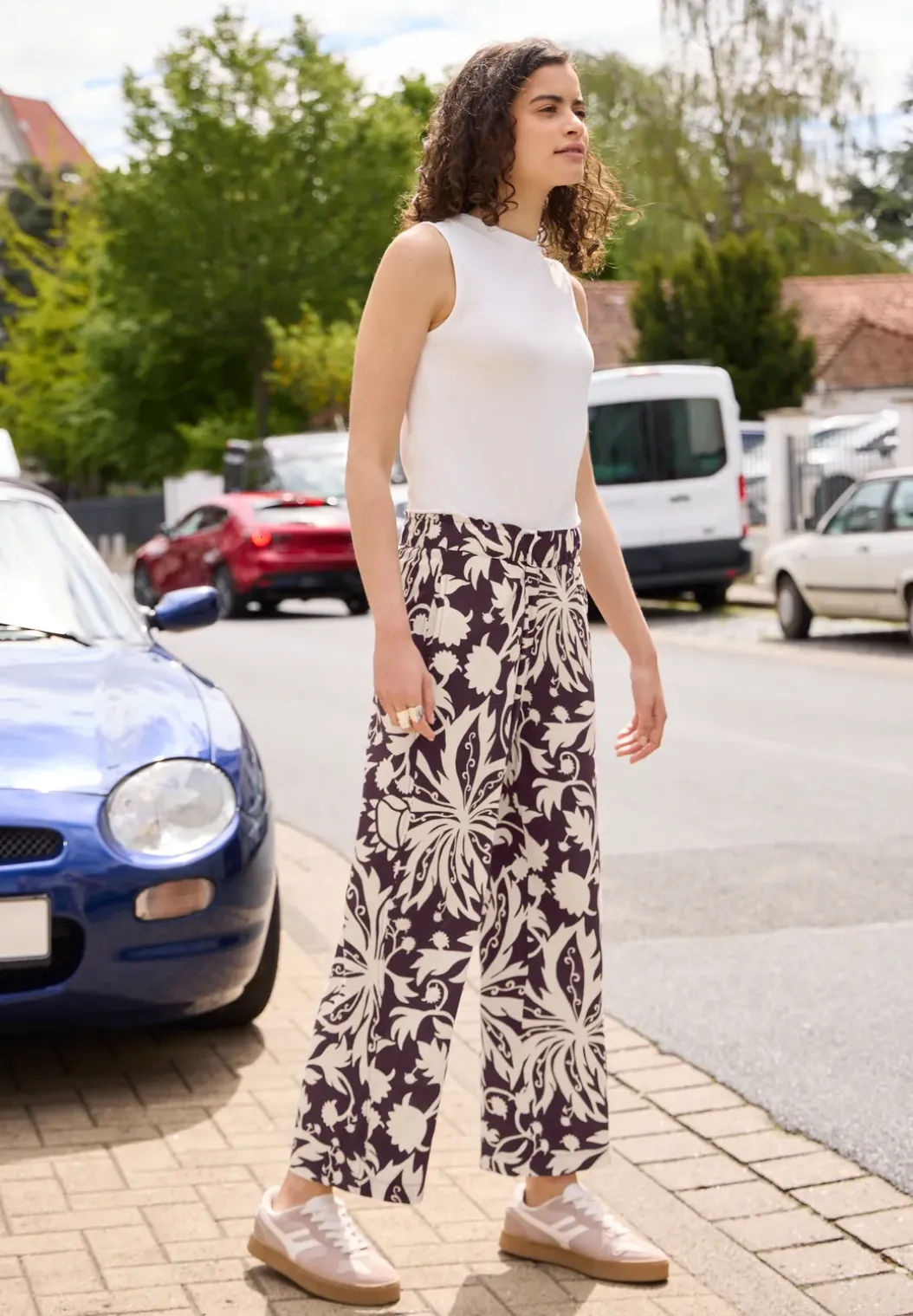Loose Fit culottes met bloemenpatroon