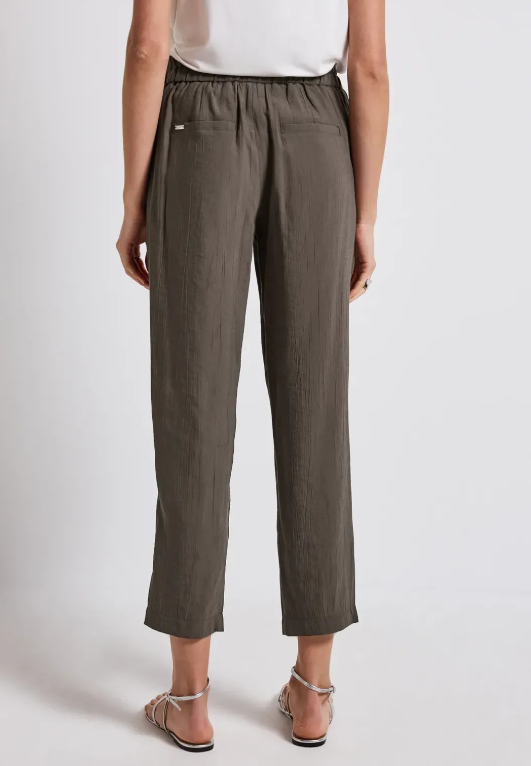 Loose Fit broek met structuur