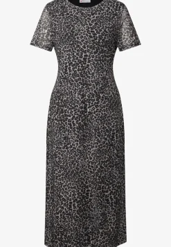 Mesh jurk met leoprint