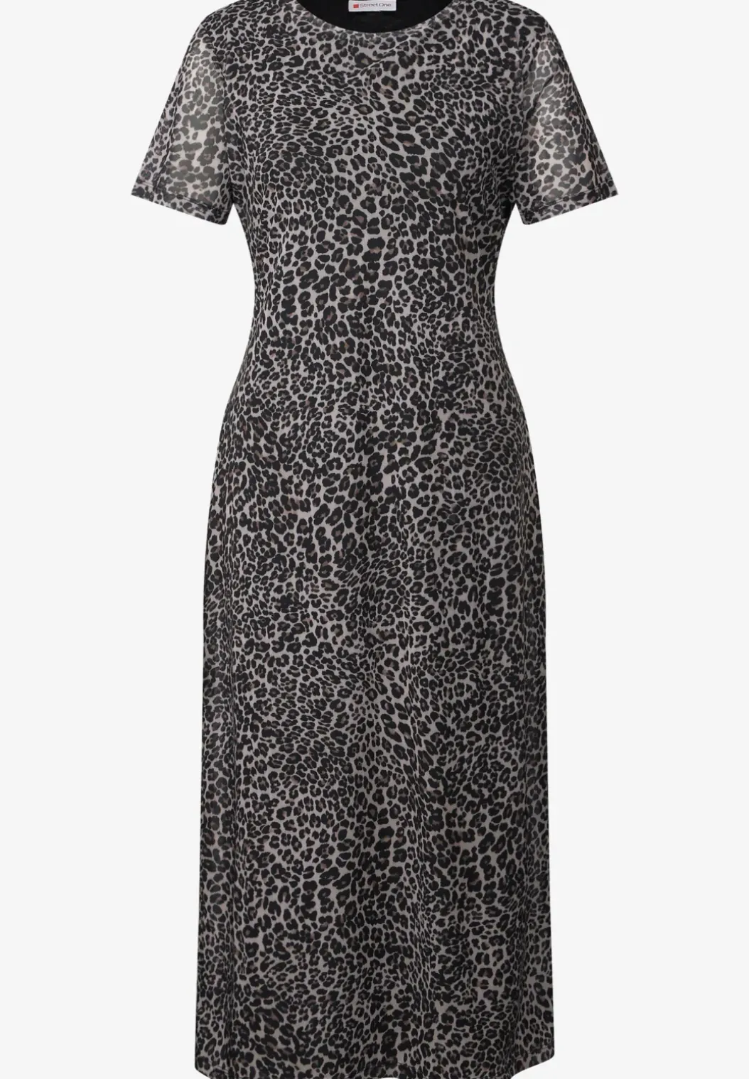 Mesh jurk met leoprint