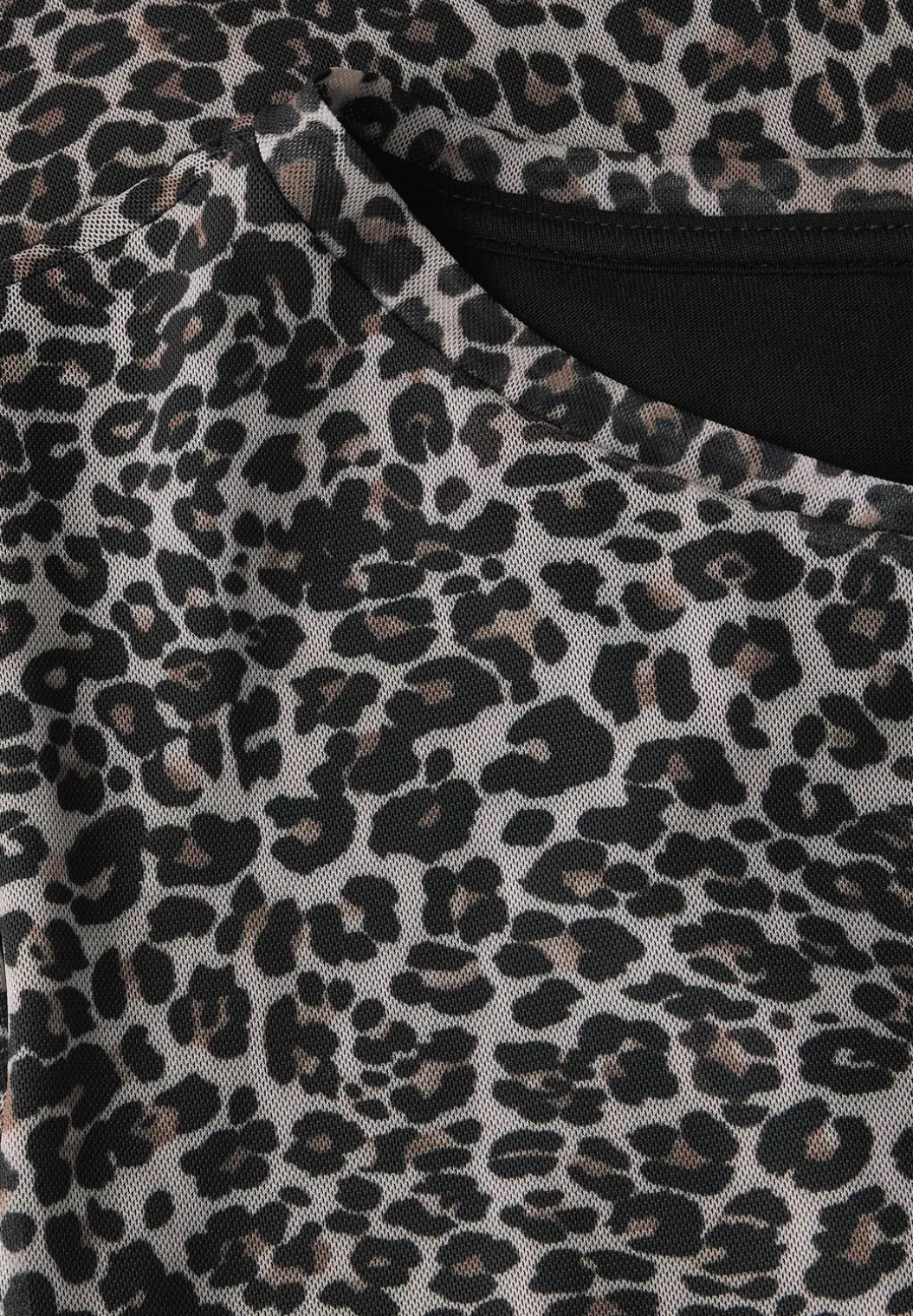 Mesh jurk met leoprint