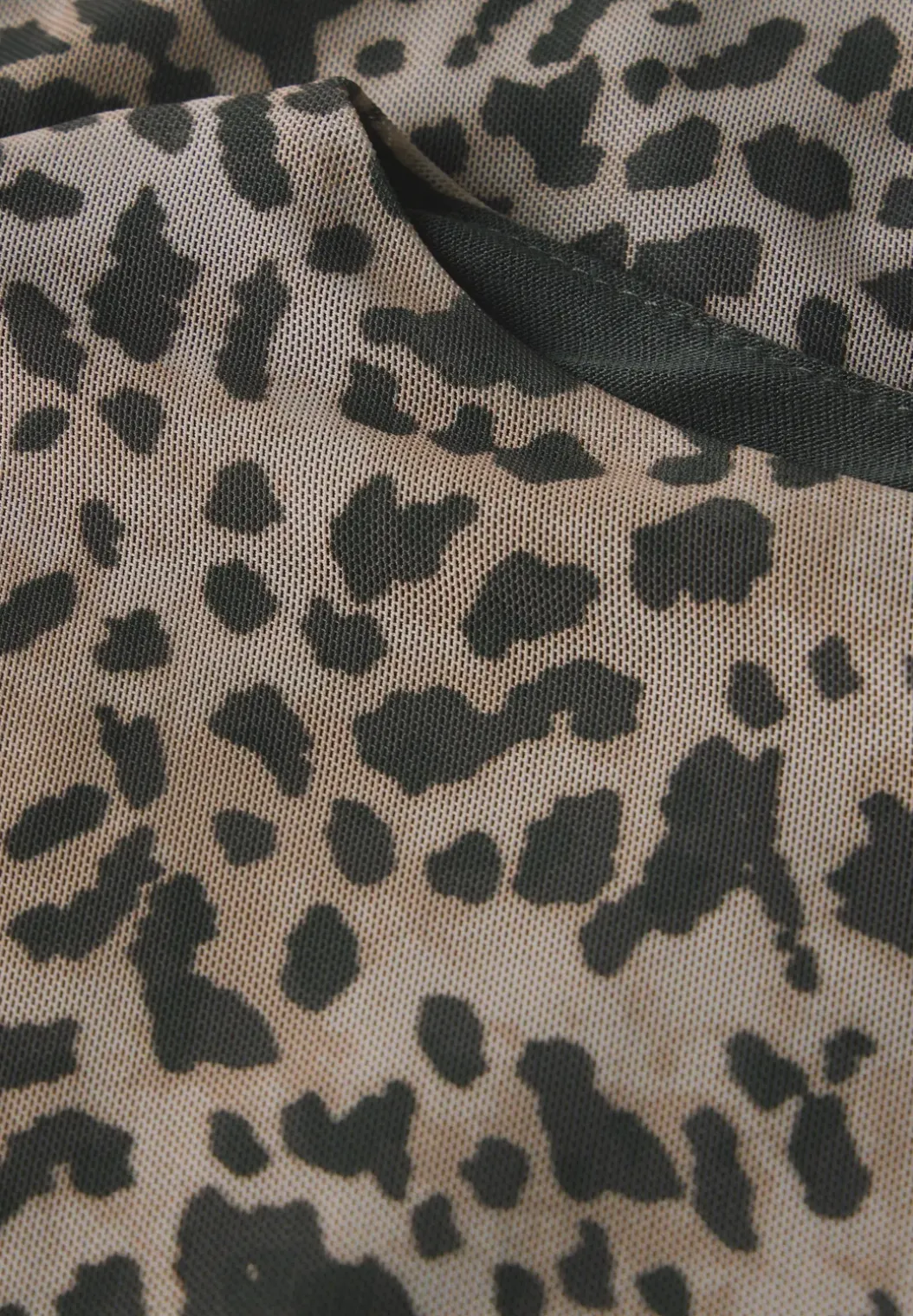 Mesh jurk met leoprint
