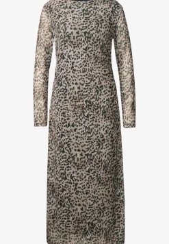 Mesh jurk met leoprint