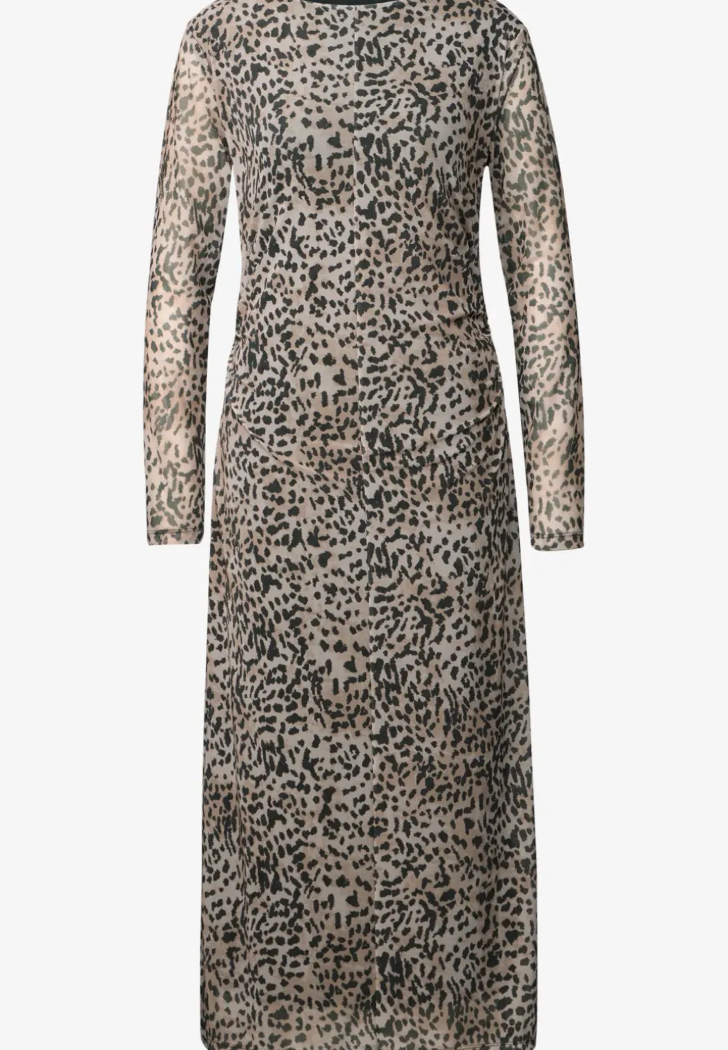 Mesh jurk met leoprint
