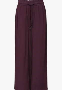 Mid Waist broek met Wide Legs en structuur