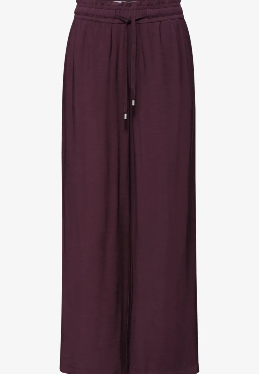 Mid Waist broek met Wide Legs en structuur