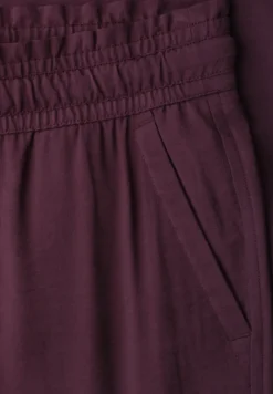Mid Waist broek met Wide Legs en structuur