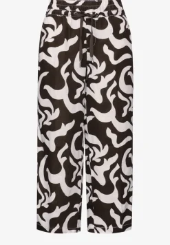 Mid Waist broek met Wide Legs en print