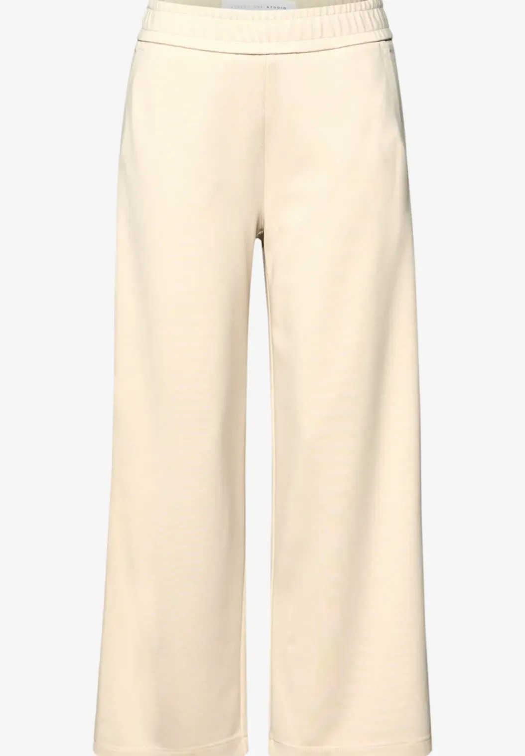 Mid Waist broek met wijde pijpen in casual pasvorm