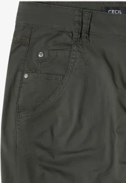 Mid Waist broek met wijde pijpen in casual pasvorm