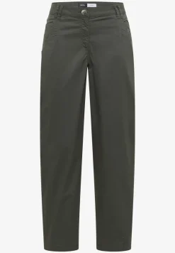 Mid Waist broek met wijde pijpen in casual pasvorm