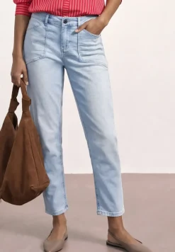 Mid Waist jeans in chino-look