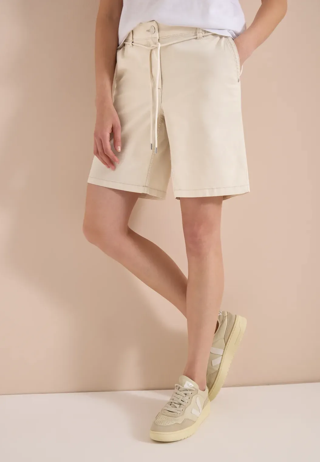 Mid Waist shorts met wijde pijpen in Loose Fit