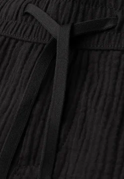 Mid Waist shorts van neteldoek