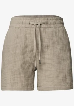 Mid Waist shorts van neteldoek