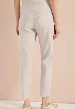 Mid Waist Slim Legs broek in een gewassen look