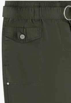 Mid Waist Slim Legs broek in Loose Fit