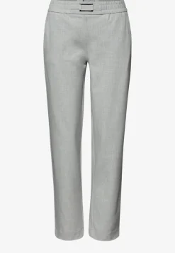 Mid Waist Slim Legs broek met gesp