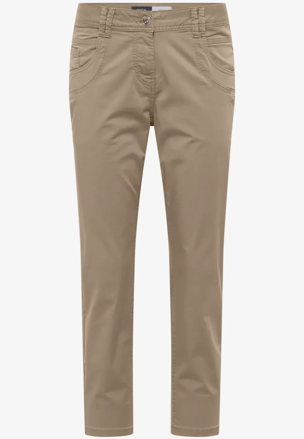 Mid Waist Slim Legs broek in casual fit