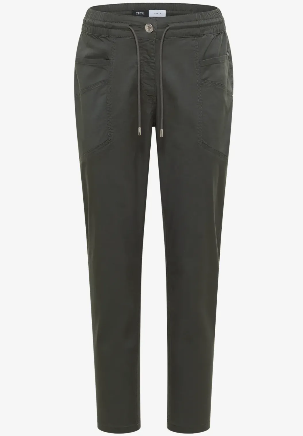 Mid Waist Slim Legs broek in een gewassen look