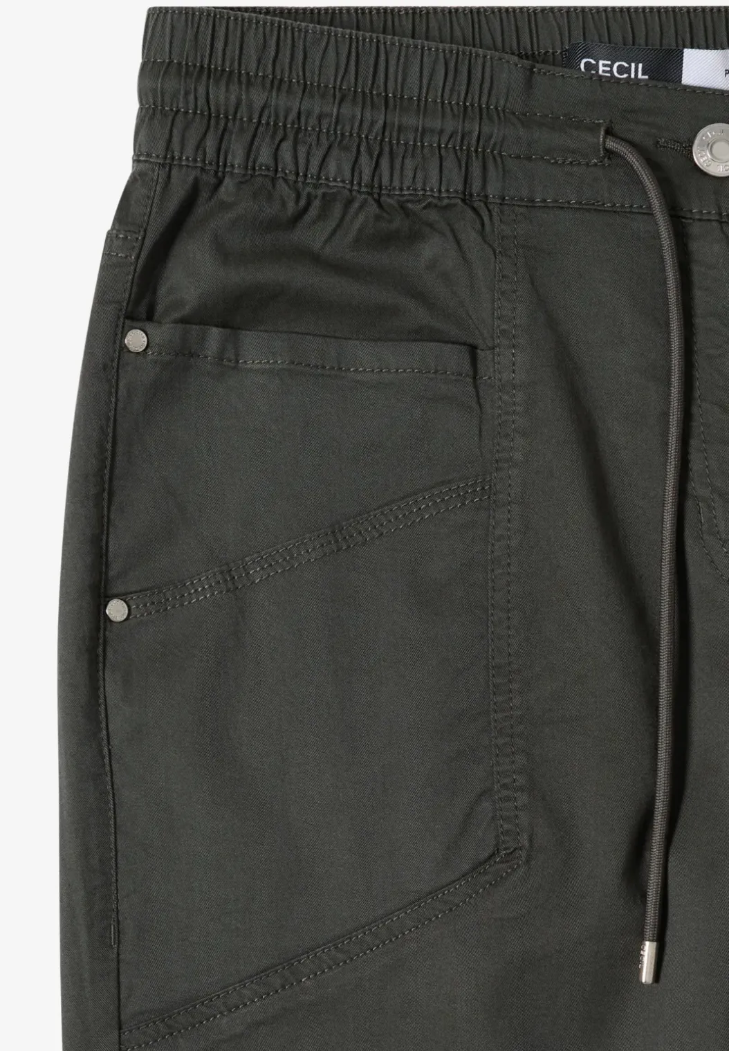 Mid Waist Slim Legs broek in een gewassen look