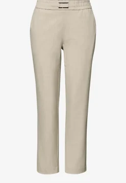 Mid Waist Slim Legs broek met gesp