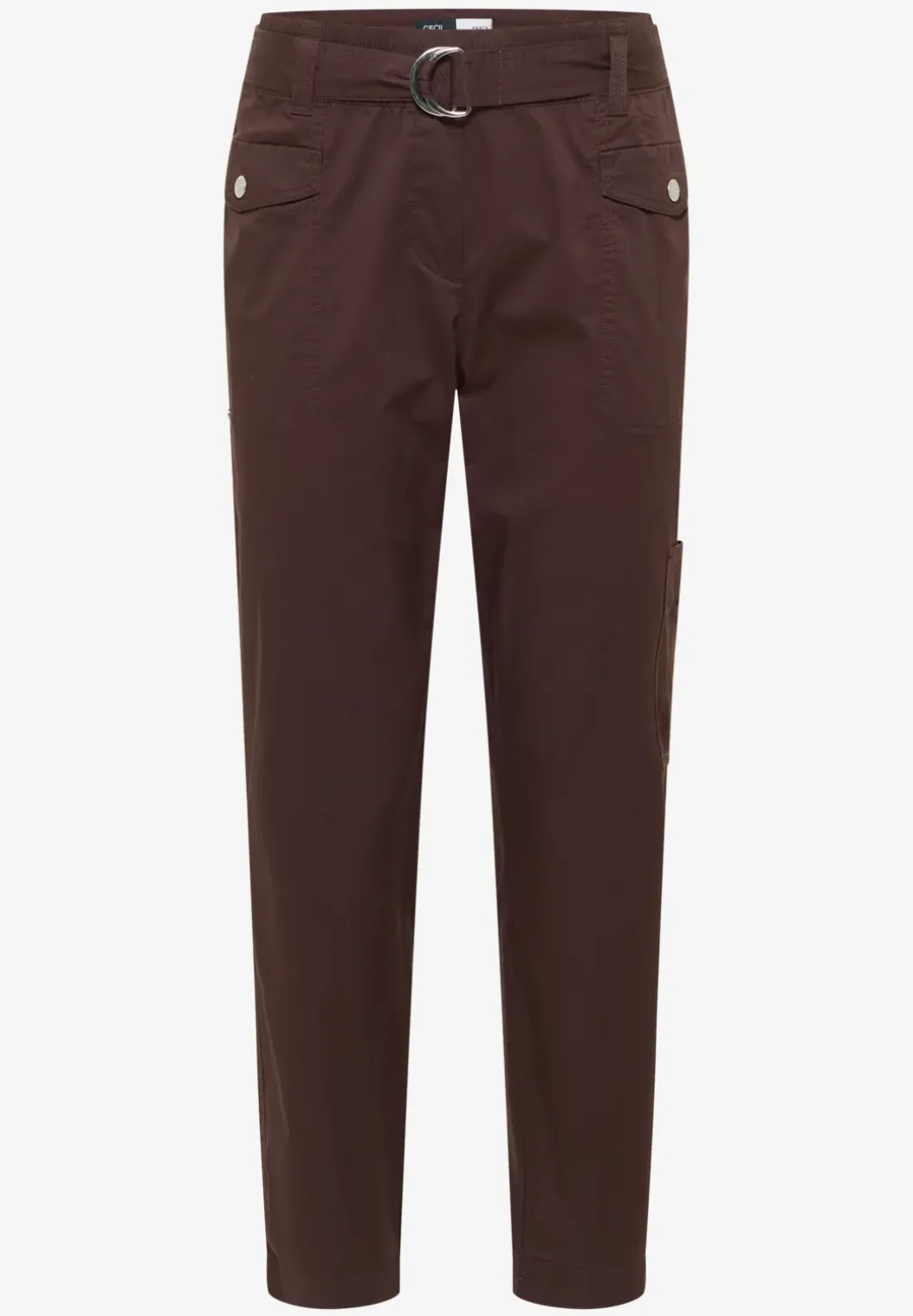 Mid Waist Slim Legs broek in Loose Fit