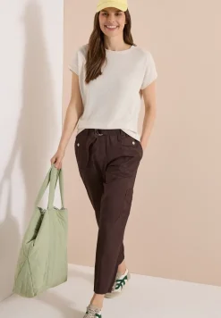 Mid Waist Slim Legs broek in Loose Fit