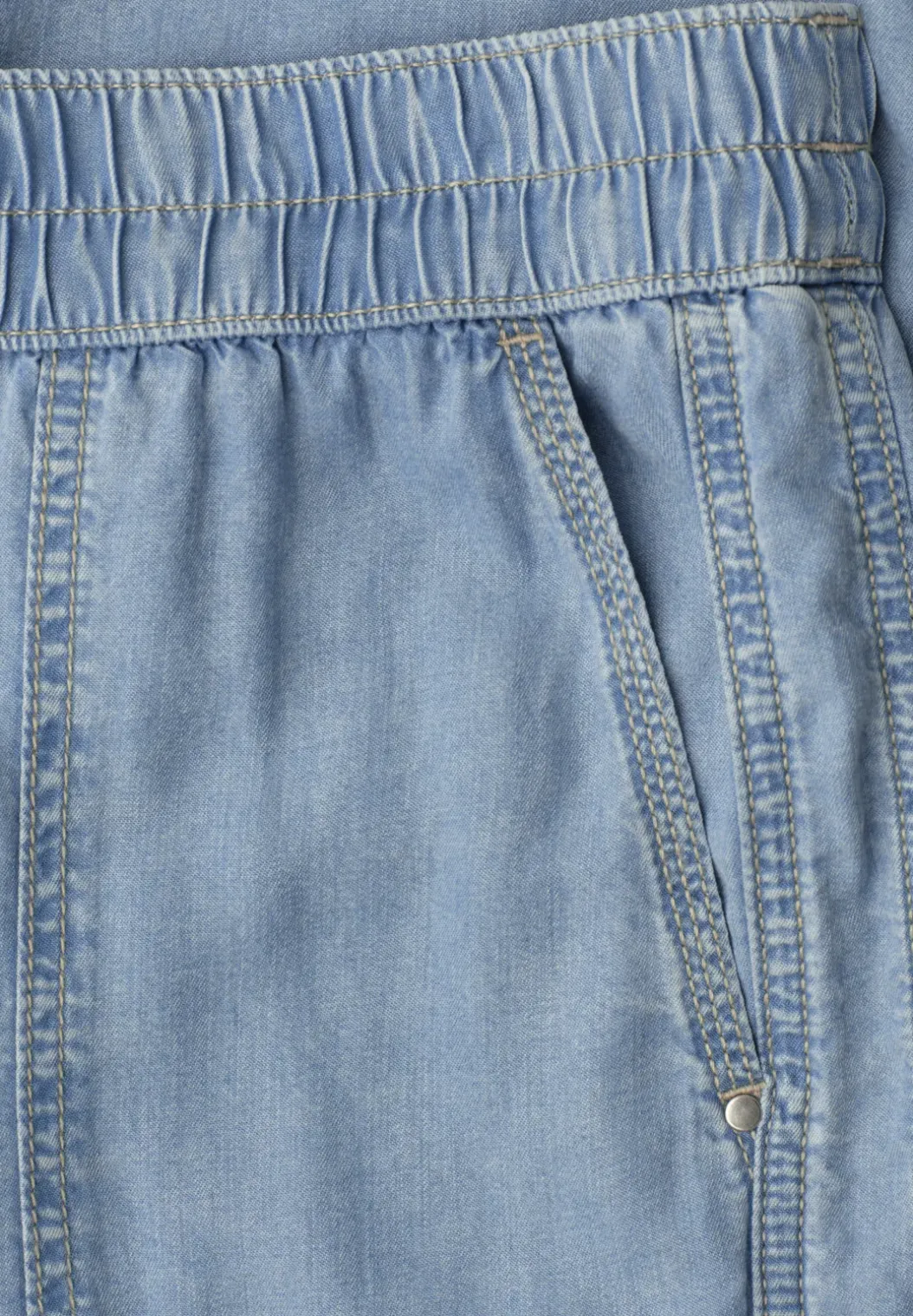 Mid Waist Slim Legs broek in een gewassen look