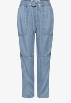 Mid Waist Slim Legs broek in een gewassen look