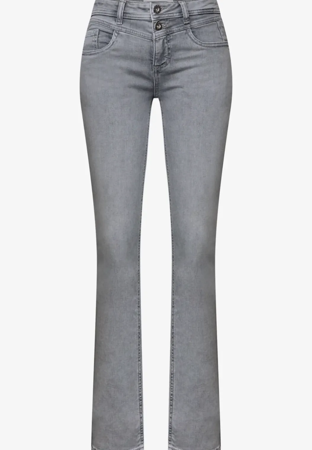Mid Waist Slim Legs jeans met turn-up