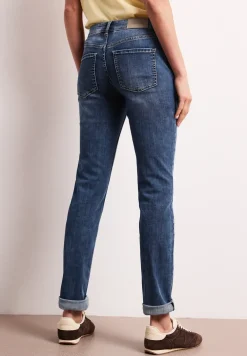 Mid Waist Slim Legs jeans met turn-up