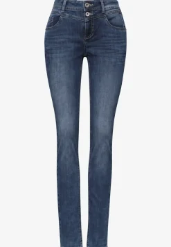 Mid Waist Slim Legs jeans met turn-up