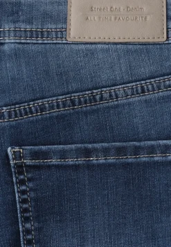 Mid Waist Slim Legs jeans met turn-up